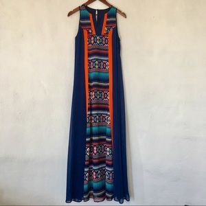 Greylin Colorful Maxi Dress, Size XS